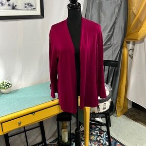 Alfani Cardigan Sweater Wine, Size 0X
